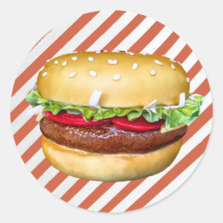 丸ハンバーガーケーキ ラウンドシール