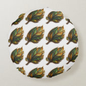 丸パーソナライズされた枕 |カスタムホームデコル ラウンドクッション (裏面)