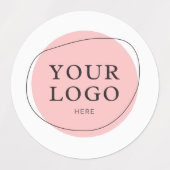 丸パーソナライズされた業ロゴ一括ラベル ラベル (デザイン1)