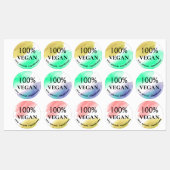 丸ビーガン水彩食品 ラベル (シート)