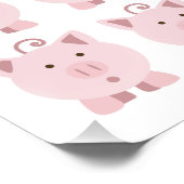 丸ピンクピグパターン ポスター (コーナー)