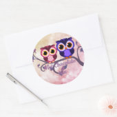 丸フクロホットチョコレートラベル ラウンドシール (封筒)