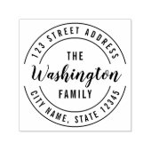 丸ブラシモダンの姓差出人住所 セルフインキングスタンプ (デザイン)