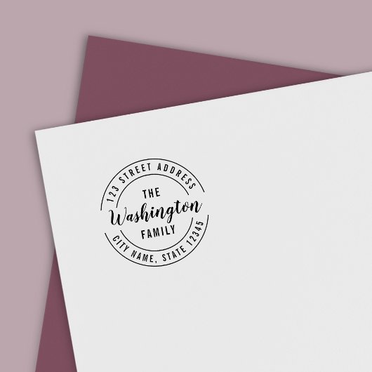 丸ブラシモダンの姓差出人住所 セルフインキングスタンプ