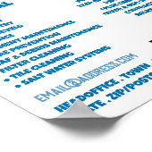 丸プールデザイン、スイミングプール清掃サービス ポスター (角)