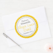 丸マイヤーレモンカードのジャムの食品ラベル ラウンドシール (封筒)