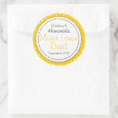 丸マイヤーレモンカードのジャムの食品ラベル ラウンドシール (バッグ)