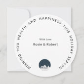 丸モダンい |ホワイトウィンタービレッジ |クリスマス シーズンカード (裏面)