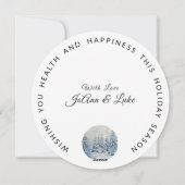 丸モダンい |冬の森(鹿あり) |クリスマス シーズンカード (裏面)