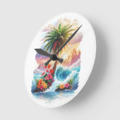 丸モダンアクリル製壁時計 ラウンド壁時計 (傾斜)