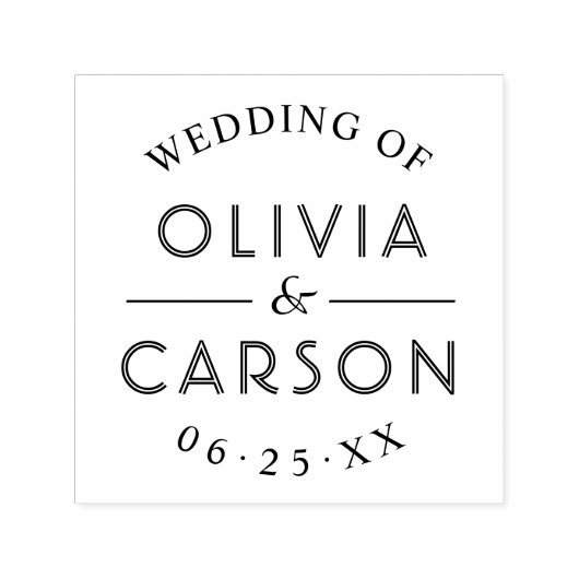 丸モダン結婚パーソナライズされたモノグラム セルフインキングスタンプ (デザイン)