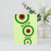 丸モチーフ#124はがき ポストカード (スタンド正面)