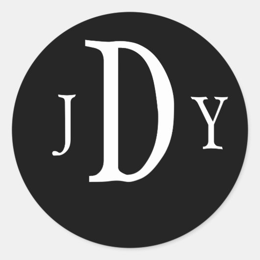 丸モノグラムのステッ名門私立校風のカー ラウンドシール (正面)