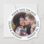 丸ユニーク写モダン真と白結婚の セーブザデート (正面)