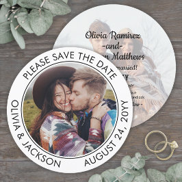 丸ユニーク写モダン真と白結婚の セーブザデート