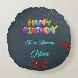 丸ユニーク枕誕生日 ラウンドクッション