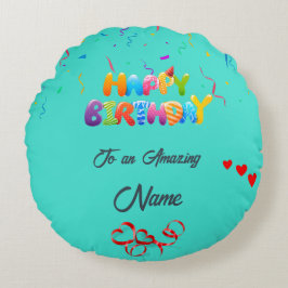 丸ユニーク枕誕生日 ラウンドクッション