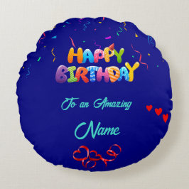 丸ユニーク枕誕生日 ラウンドクッション