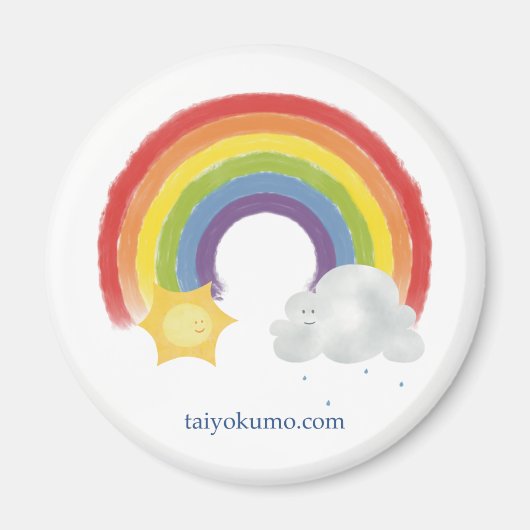 丸レインボーマグネット マグネット (正面)
