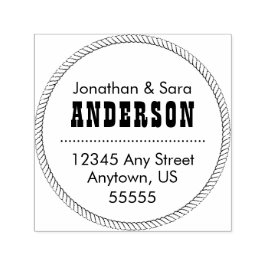 丸ロープフレーム差出人住所 セルフインキングスタンプ