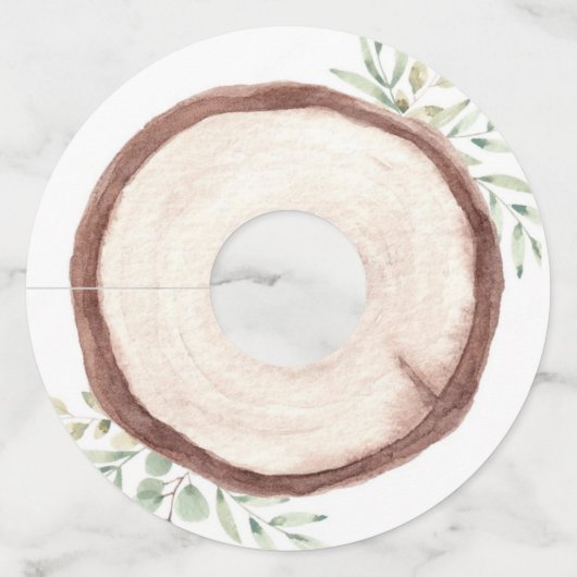 丸ワイングラスラベル、標準マット ワイングラスタグ (正面)