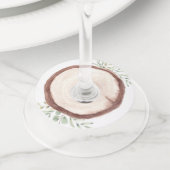 丸ワイングラスラベル、標準マット ワイングラスタグ (クローズアップ)