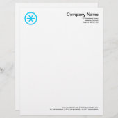 丸付きアスタリスク – スカイブルー レターヘッド (正面/裏面)