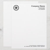 丸付きアスタリスク – 黒 レターヘッド (正面/裏面)