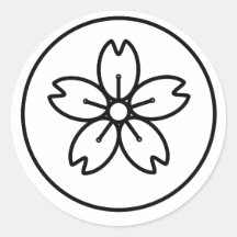 丸付き桜シール