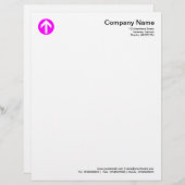 丸付き矢印 – マゼンタ レターヘッド (正面/裏面)