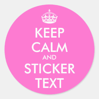丸保Calm Stickers |個人用のピンク ラウンドシール