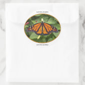 丸光沢ステッカー、(昆虫)オオカバマダラ、モナークスタイル#4a ラウンドシール (バッグ)