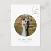 丸写真ミニマルなエンクロージャカーの日付を保存 エンクロージャーカード (正面)