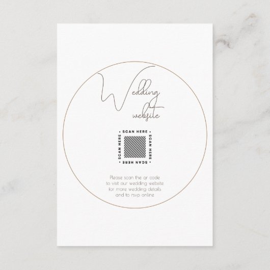 丸写真ミニマルなエンクロージャカーの日付を保存 エンクロージャーカード (裏面)