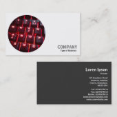 丸写真 – 照光式キーボード 名刺 (正面/裏面)