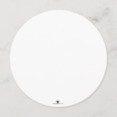 丸型の結婚式ディナーメニューカード（プレート用） メニュー (裏面)