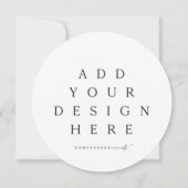 丸型または角型カード印刷 招待状 (裏面)