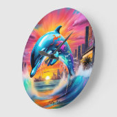 丸型アクリル壁時計ユニーク – 限定版 ラージ壁時計 (傾斜)