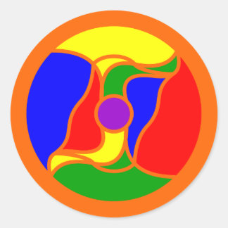 丸型オプトスケップマンダラステッカー ラウンドシール