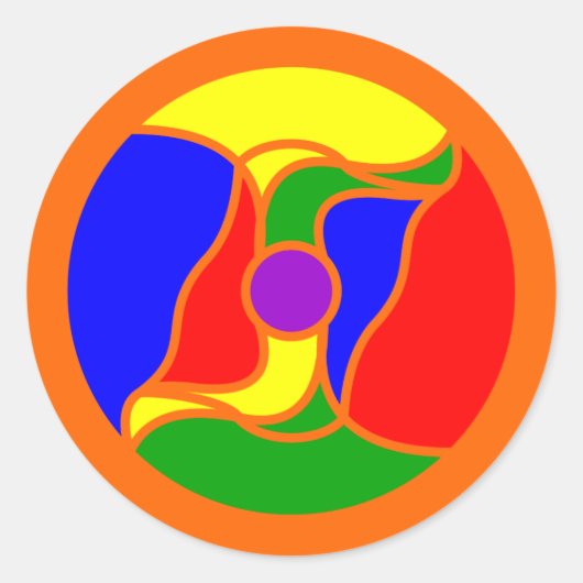 丸型オプトスケップマンダラステッカー ラウンドシール (正面)