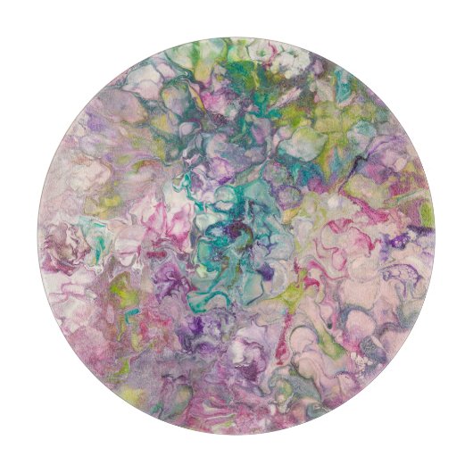 丸型ガラス切削板 カッティングボード (正面)