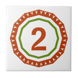 丸型スペインの家屋番号瓦 タイル