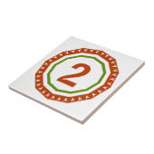 丸型スペインの家屋番号瓦 タイル (側面)