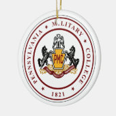 +丸型セラミックオーナメント(PMCシールロゴ付き) セラミックオーナメント (左)