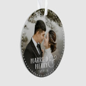 丸型ニュー結婚ア結婚した&アクメリーリルオーナメント オーナメント (正面)