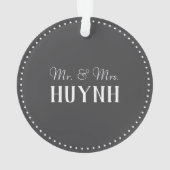 丸型ニュー結婚ア結婚した&アクメリーリルオーナメント オーナメント (裏面)