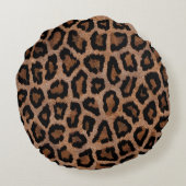 丸型ヒョウ柄ピロー ラウンドクッション (裏面)