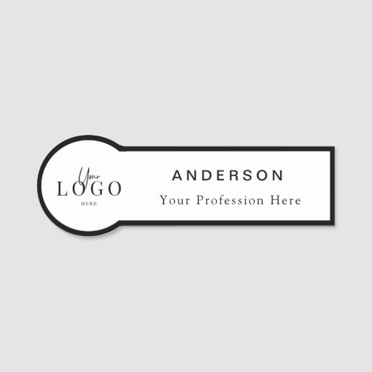 丸型ビジネスカスタムロゴスタッフ従業員 名札 (正面)