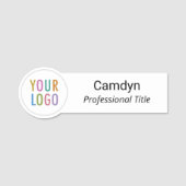 丸型ビジネスカスタムロゴスタッフ従業員 名札 (正面)