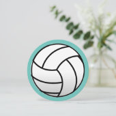 丸型ビーチバレーボール 誕生日パーティー招待状 招待状 (スタンド正面)